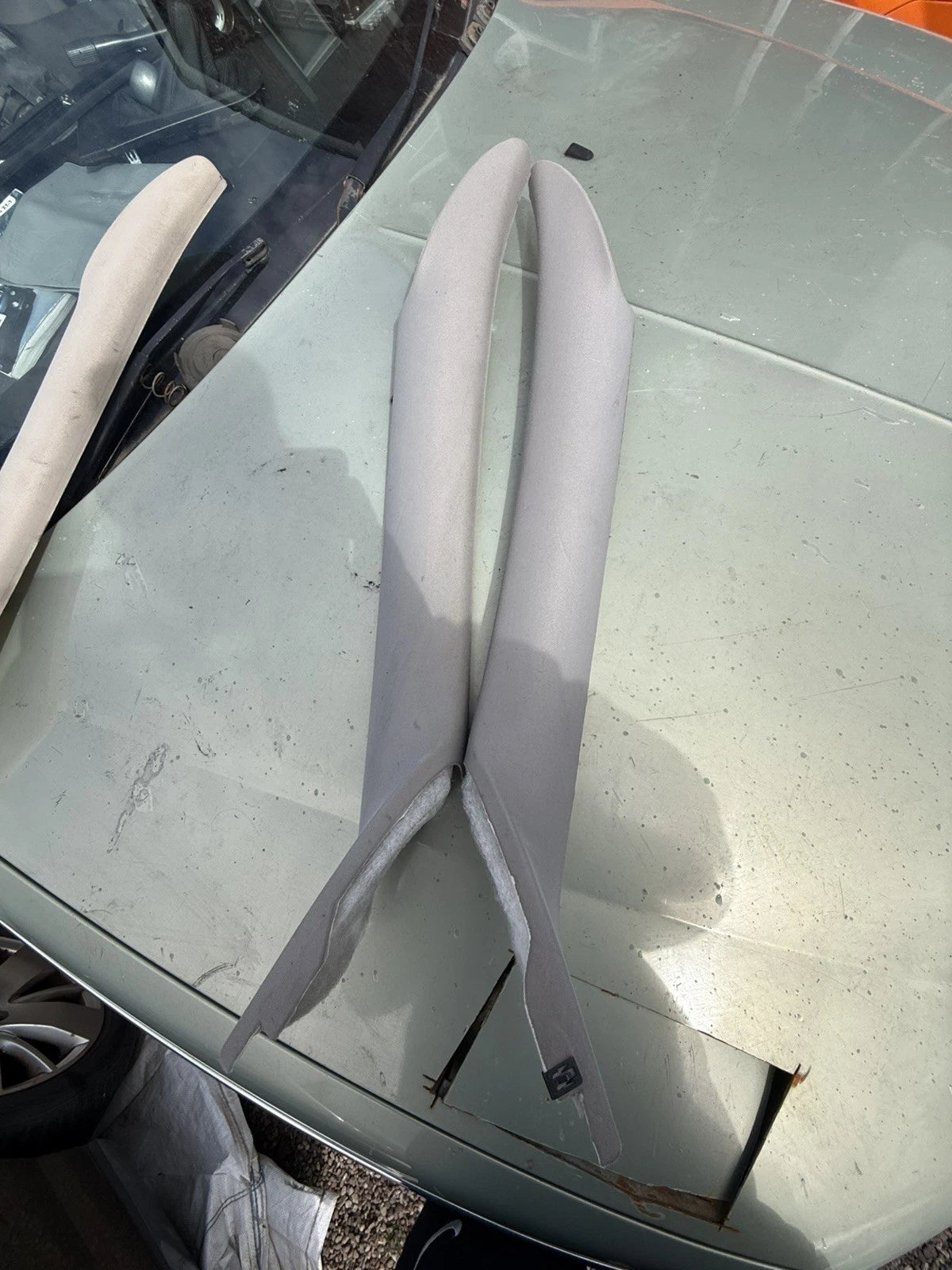 Rover 75/MG ZT Smokestone Grey Pair Front Interior A-Post Trim
