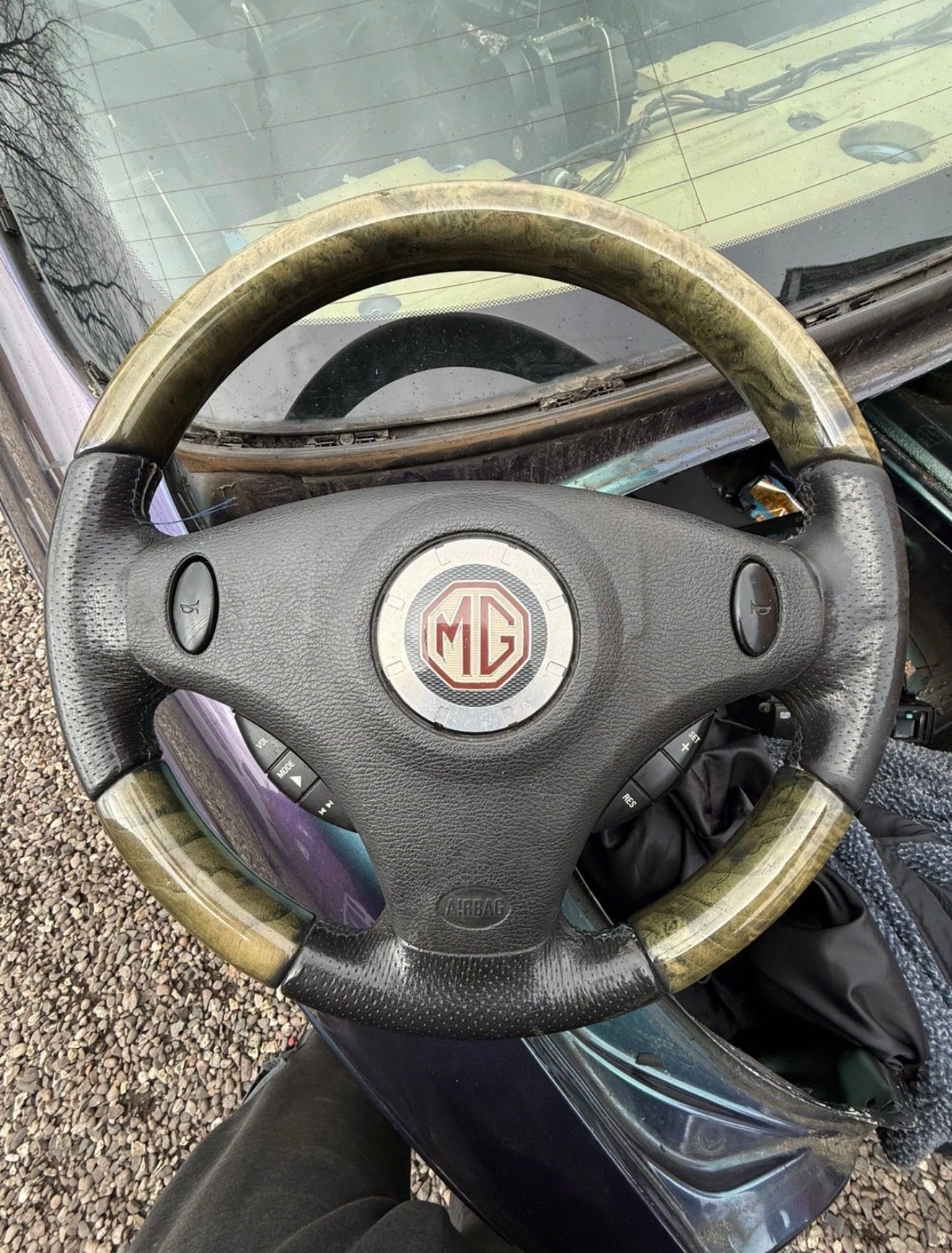 MG ZT Wood Steering Wheel, Rover 75