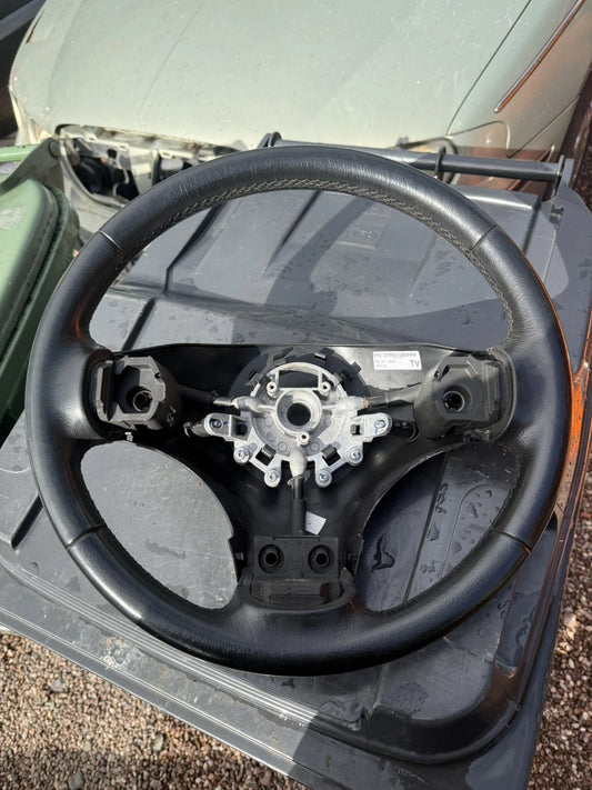 Rover 75 & MG ZT/ZT-T Black Leather Steering Wheel (Part #: QTB001270PPH TS)