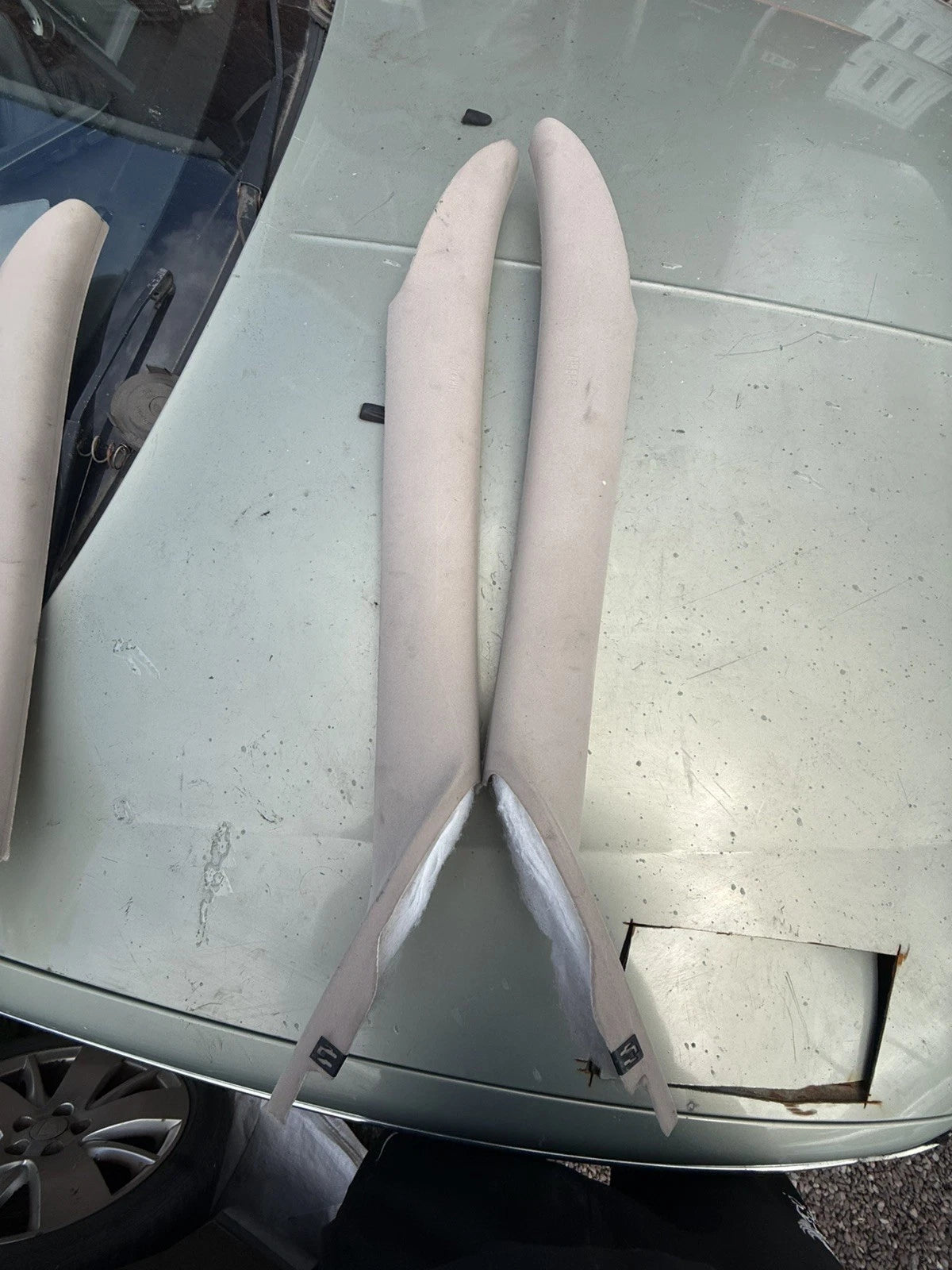 Rover 75/MG ZT Sandstone beige Pair Front Interior A-Post Trim Airbag