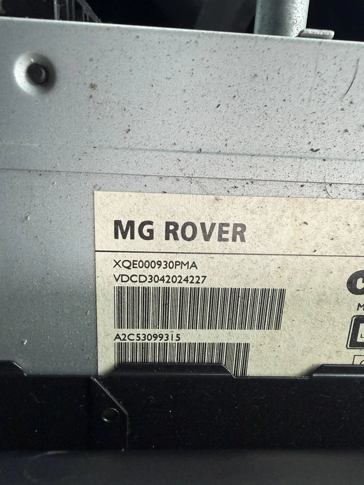 ROVER 75, 45 AUDIO SYSTEM CD PLAYER XQE000930PMA With Code