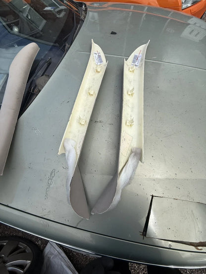 Rover 75/MG ZT Sandstone beige Pair Front Interior A-Post Trim Airbag